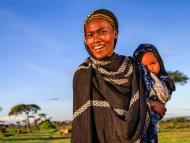 woman with her baby in africa