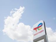 TotalEnergies logo on the totem pole