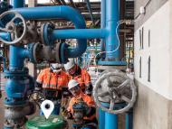 Digital Industriel au centre de formation Oleum : utilisation de matériel digital permettant la mobilité. Raffinerie des Flandres Total à Mardyck-Dunkerque.