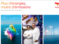 Plus d'énergies, moins d'émissions. Sustainability & Climate 2024 Progress Report TotalEnergies
