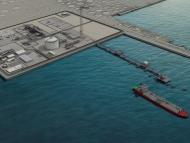 3D view of TotalEnergies' Marsa LNG project, Sohar port, Oman