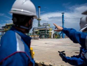 The La Mède biorefinery, one of the first sites to switch to TotalEnergies' new colors