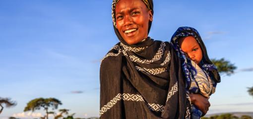 woman with her baby in africa