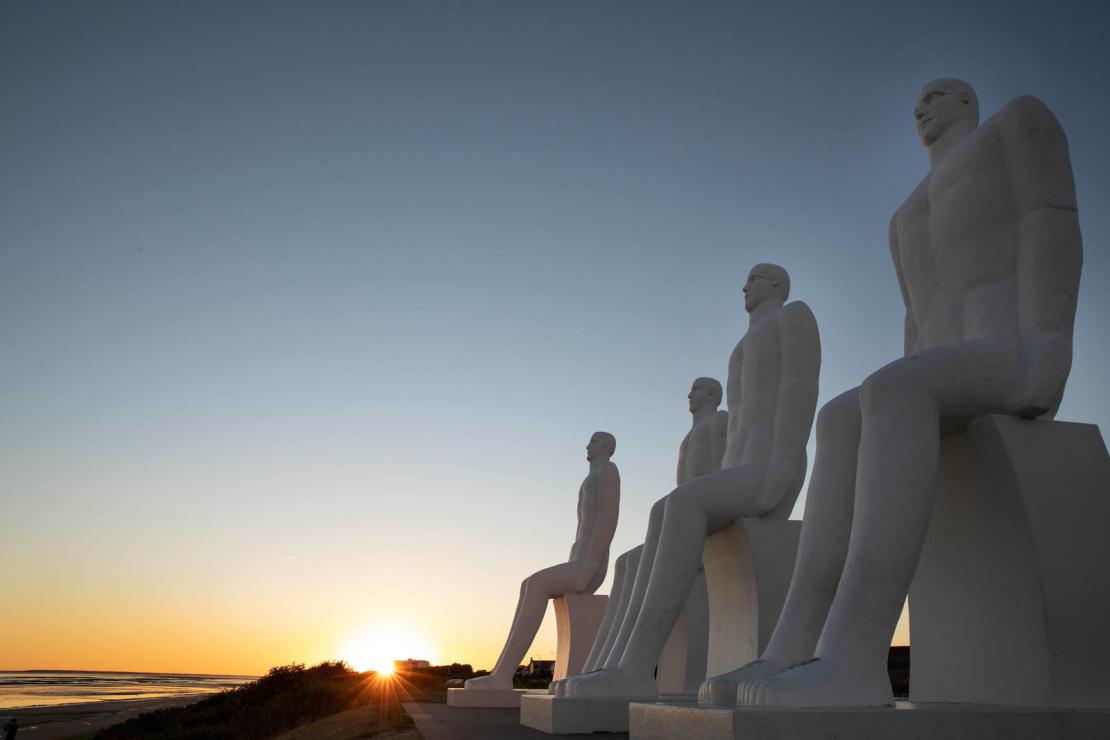 Sculpture "L'Homme rencontre la Mer" située à Esbjerg.